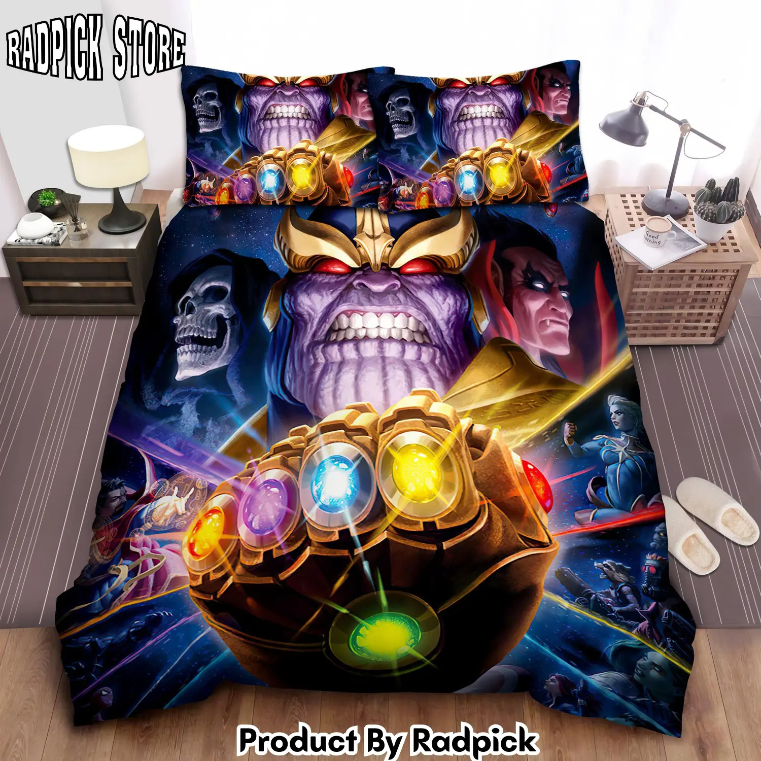 Radpick thanos the infinity gauntlet comforter duvet cover bed sheets bedding set rp3271449